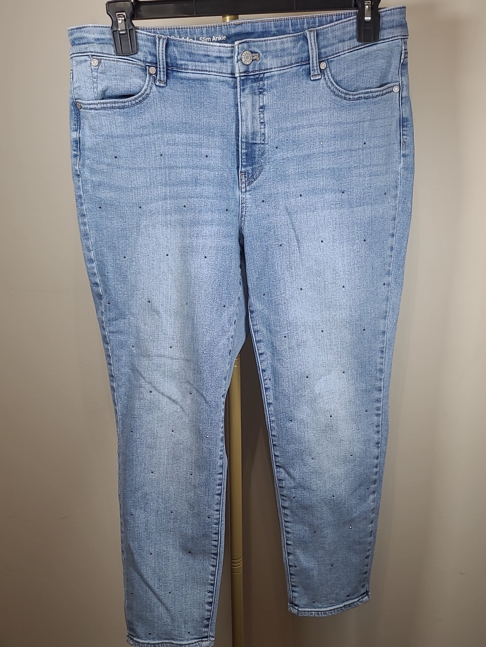 Talbots Slim Ankle Jeans with Tiny Stud Accents on the Front & Back size 14P